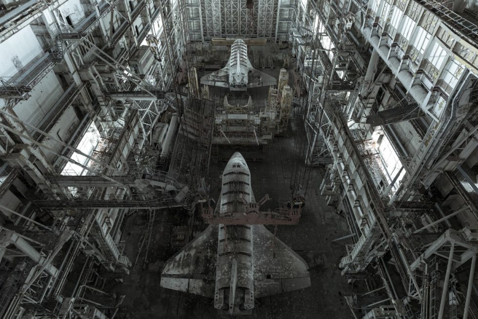 Les navettes spatiales abandonnées à Baïkonour